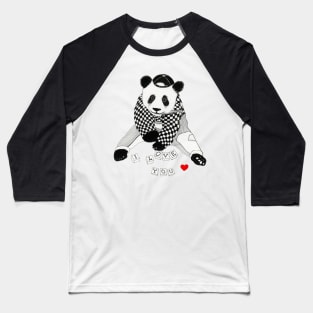 Baby Panda I love you Baseball T-Shirt